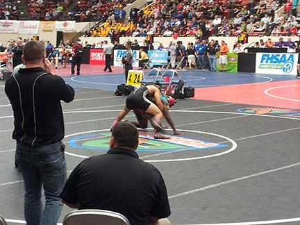 Wrestlers at the 2014 state meet.