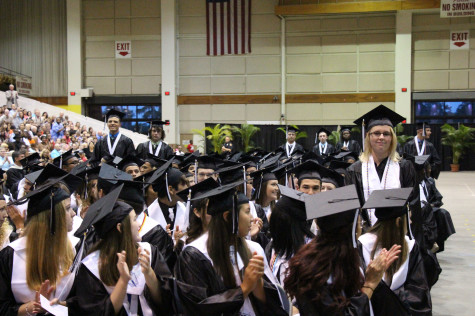 In the past, students at graduation were able to sit in proximity without masks.