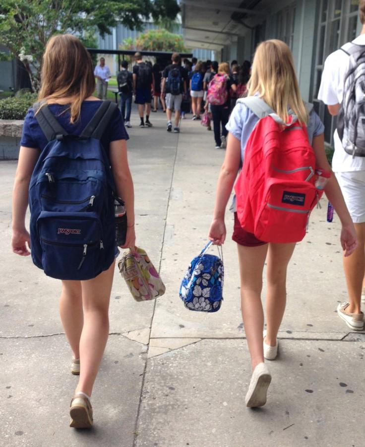 Jansport backpacks and Vera Badley lunch boxes continue to be a big trend this school year.