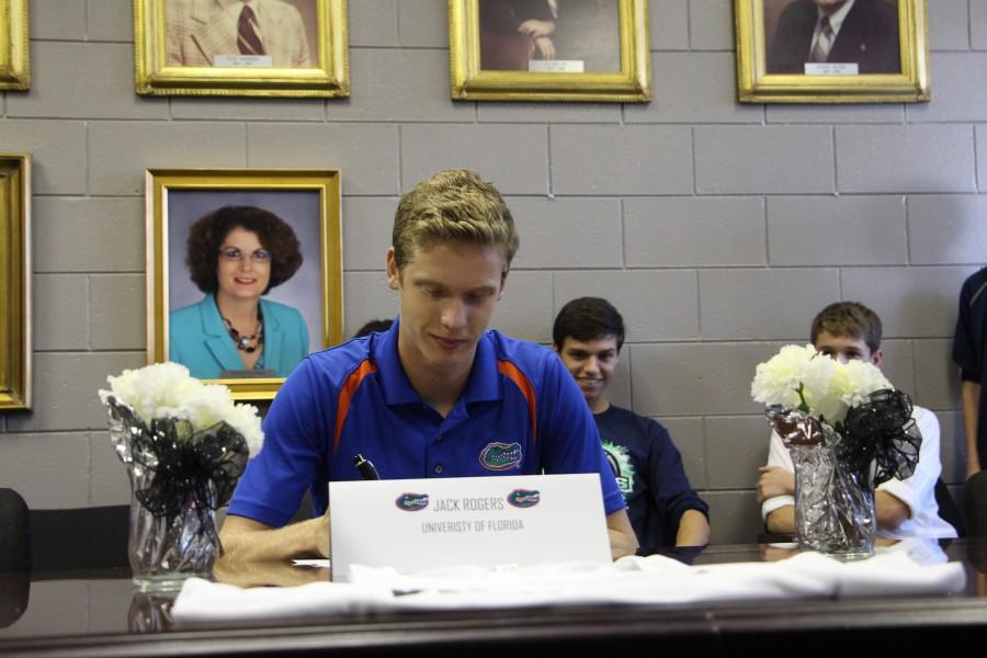 Rogers signing with the University of Florida. His major is currently undecided.