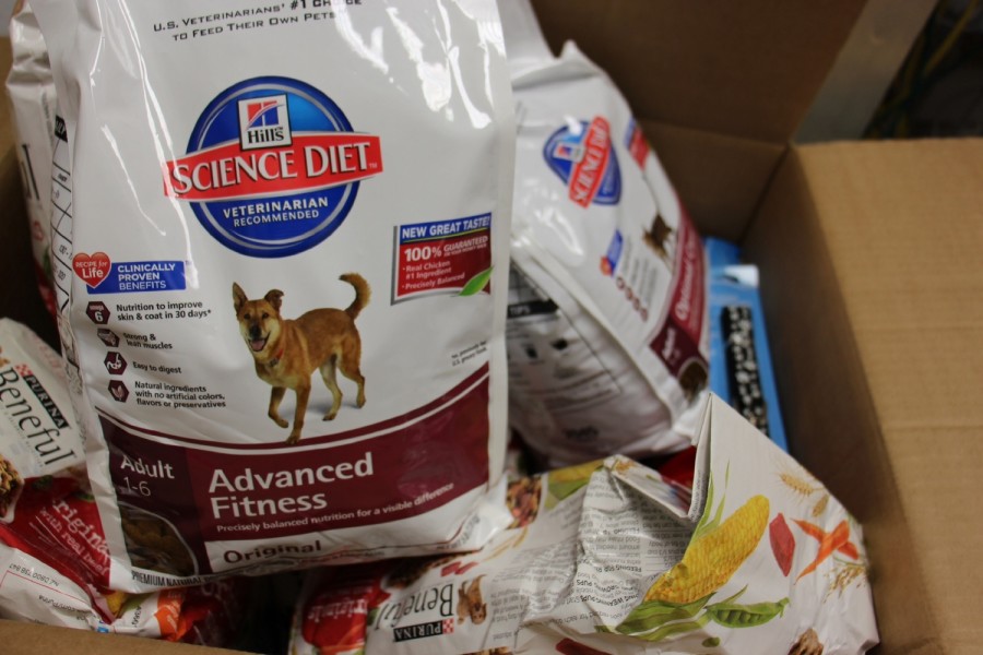 NHS is collecting many supplies for the Humane Society, including dog food.