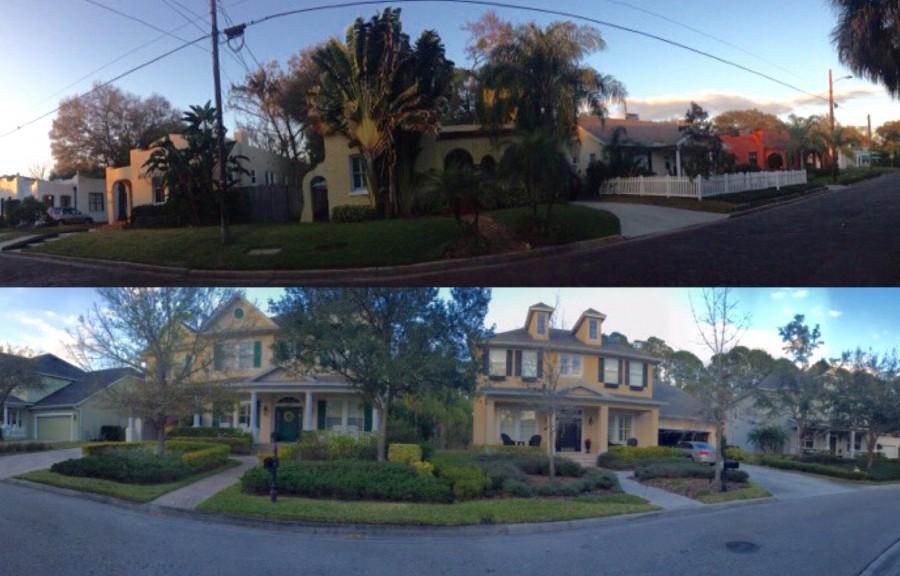 South Tampa (above) compared to Westchase (below).