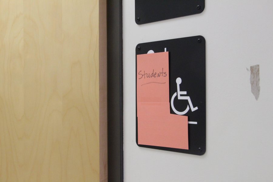 Robinson now has two gender-neutral bathrooms: one in the clinic (pictured) and one in the library.