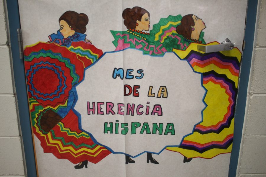 Posters advertising Hispanic Heritage month line Robinsons hallways.