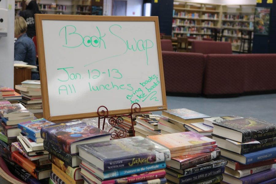 Once they have turned in books of their own, students can pick out new ones to take home during lunch on Jan. 12 and 13.