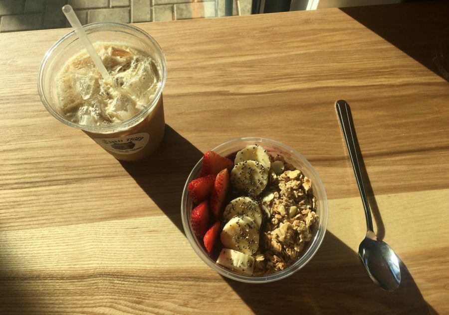 Staffer Nathalie Monroy reviewed the Blind Tiger on South Howard and ordered the Café Caramel iced latte and Original Acai Bowl.