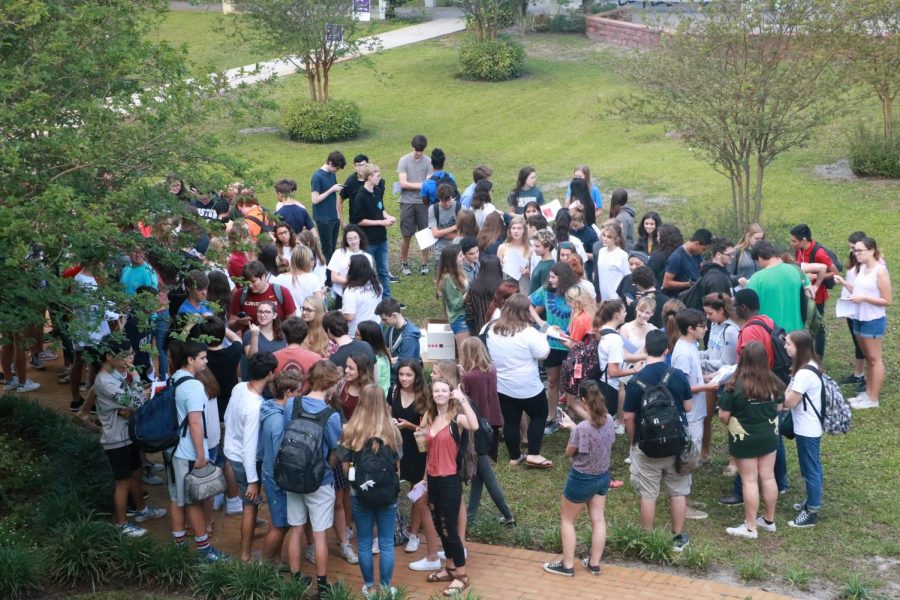 Students walkout for gun reform.
