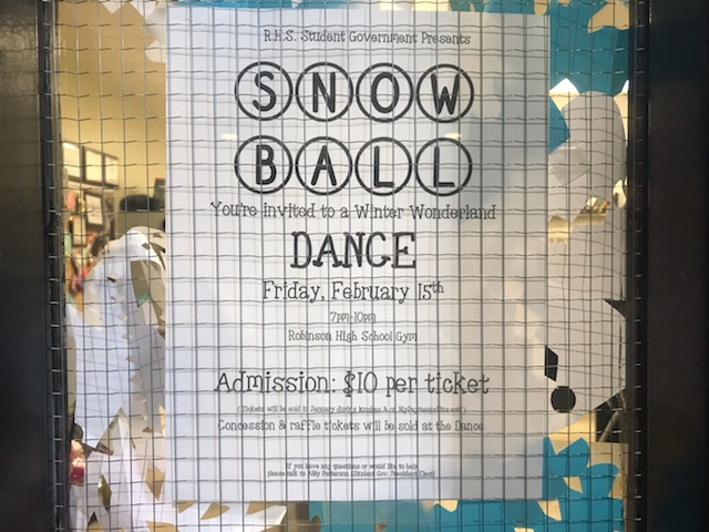 An ad for the Snowball dance.