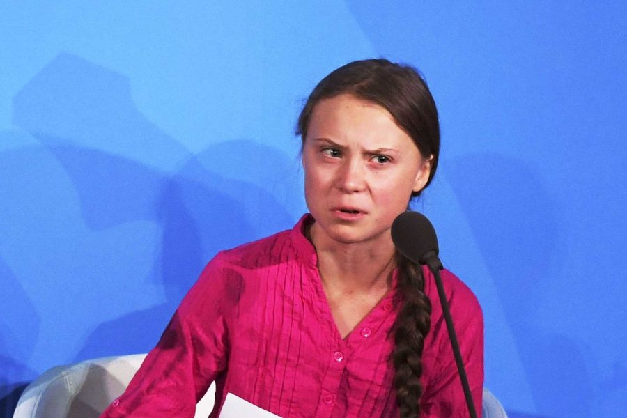 Greta Thunberg during her recent speech at the UN Council.
