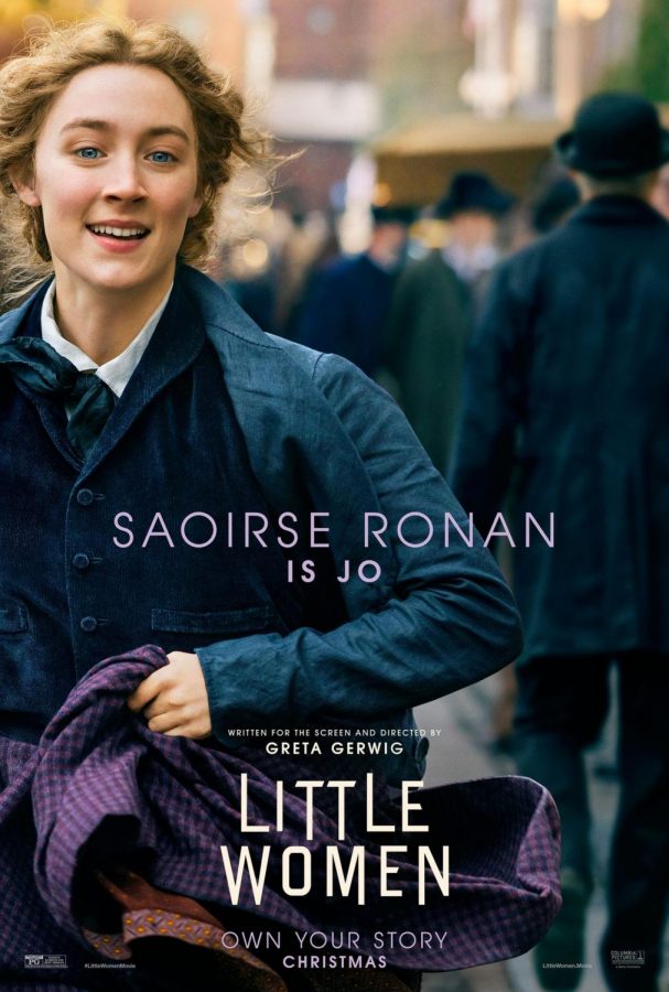 Saoirse Ronan as Jo in one of the Little Women posters.