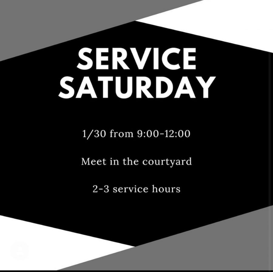 A screenshot from the social media post promoting SGAs Service Saturday.