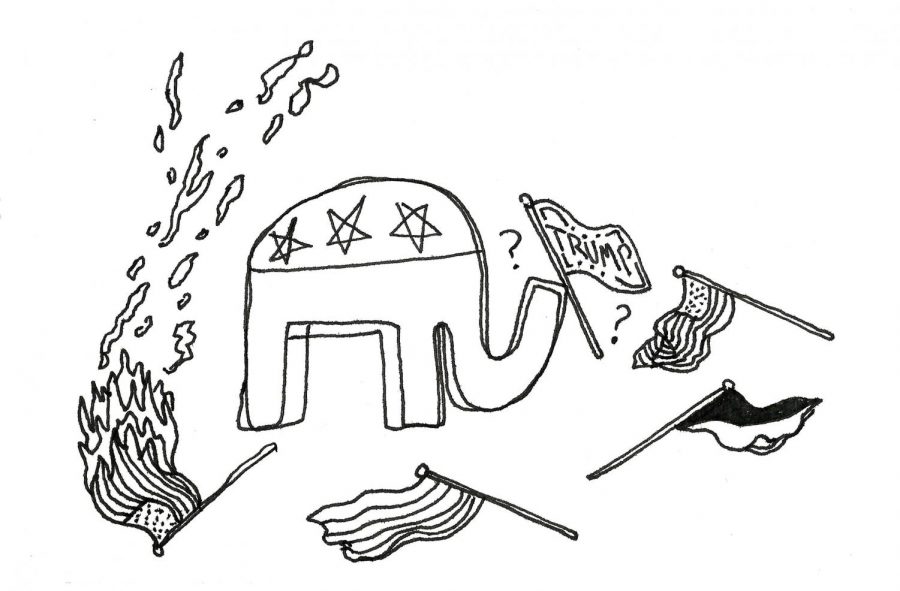Illustration depicting the GOP, whose reputation has changed from past years.