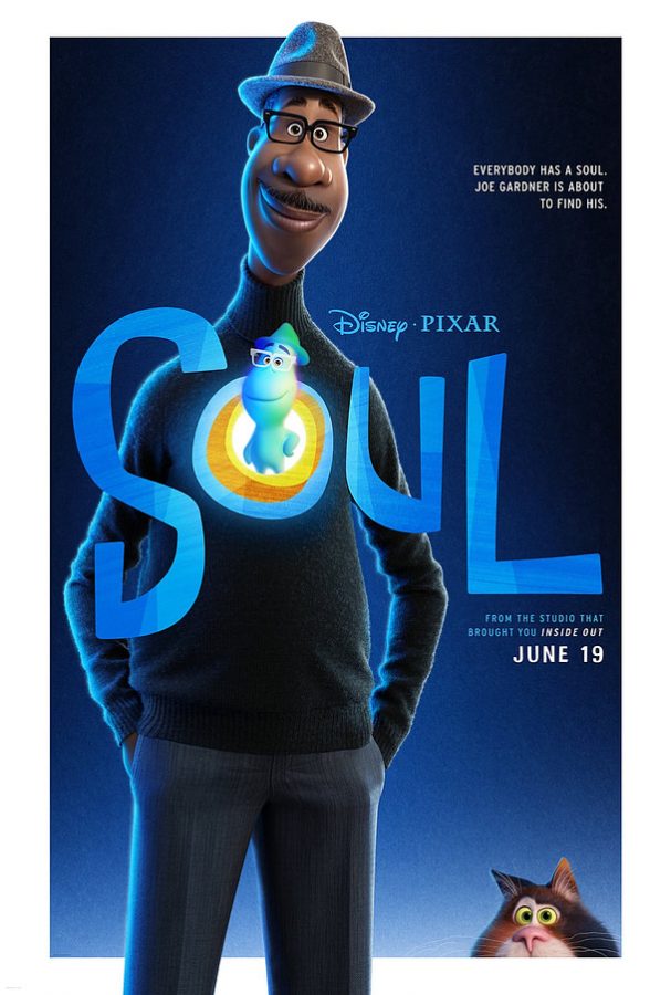 One of the posters for Soul, showing both Joe Gardners body and his soul. 