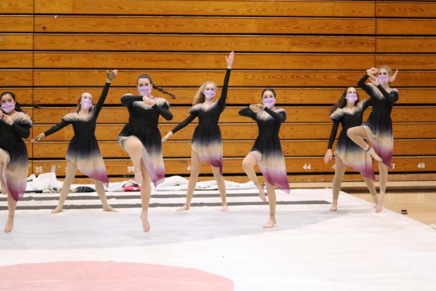 The Starlets perform during the 2020 winter guard season. 