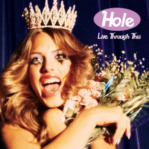 The album art for Holes Live Through This, featuring a Miss Congeniality winner with tears streaming down her face.