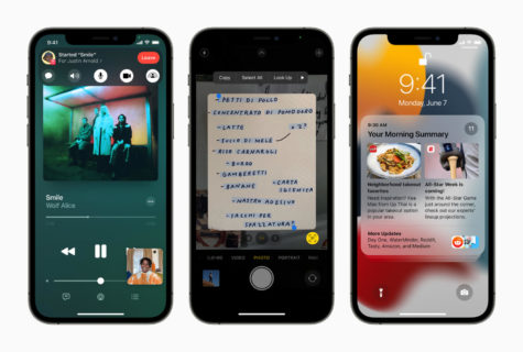 This image is from the Apple press relase of iOS15. From the release, iOS 15 introduces SharePlay in FaceTime, Live Text using on-device intelligence, redesigned Notifications, and more.