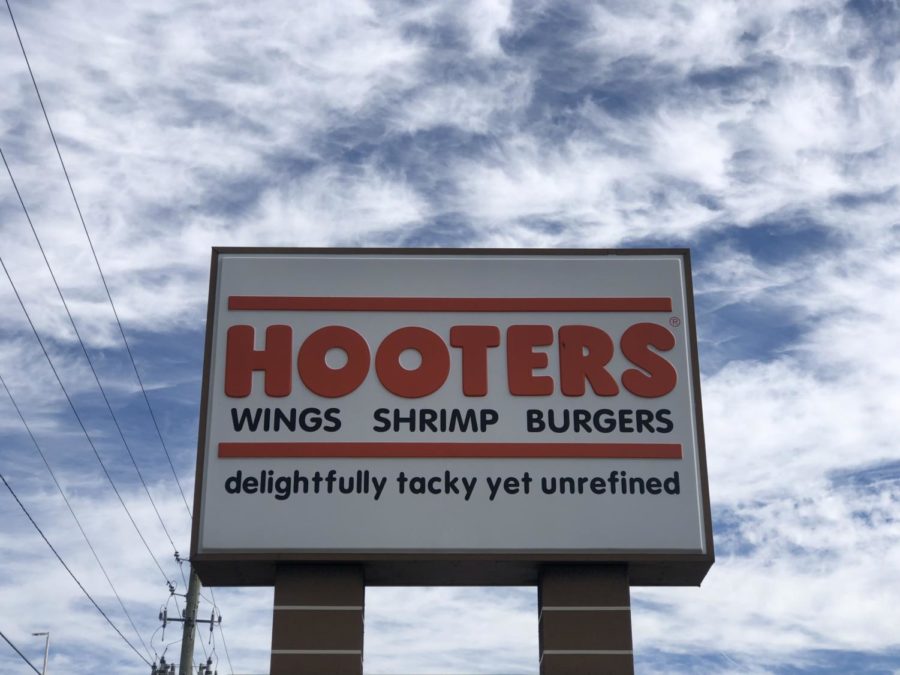 The sign that stands outside of the Hooters in South Tampa.