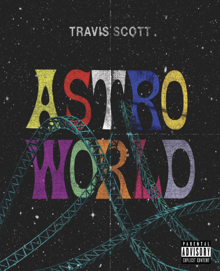Travis Scotts poster advertising his Astroworld album and tour. This is how this festival received its name. 