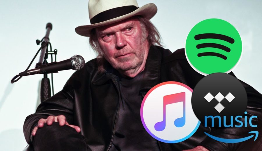 Folk Artist Neil Young, among the various streaming services hes endorsed or rejected.