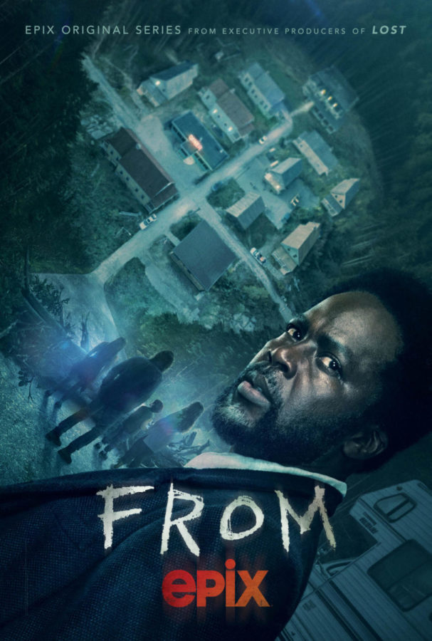 A photographic image depicting Harold Perrineau with the background being the original setting of the production.