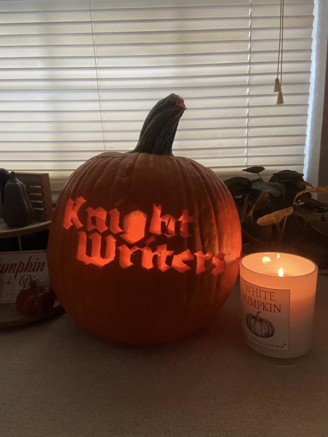 The official Knight Writers pumpkin.