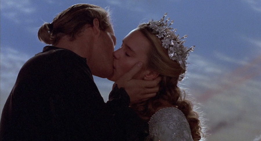 Screencap of a kiss scene from The Princess Bride.