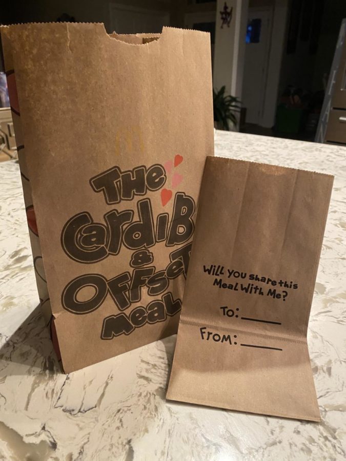 The packaging of the Cardi B and Offset meal, which was the most creative aspect of this unoriginal meal.