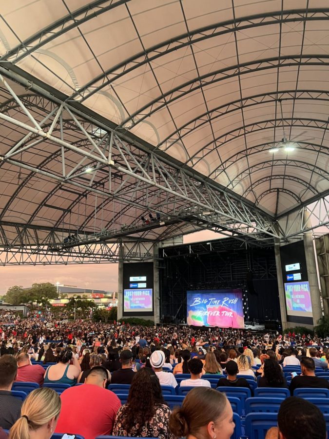 A view of a concert at the MidFlorida Credit Union Amphitheatre at a Big Time Rush Concert.