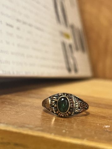 Nancy Websters class ring from the graduating class of 08.