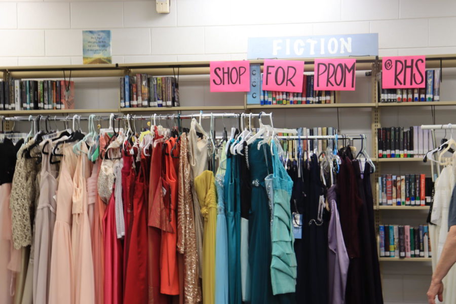 Prom dresses are available for RHS juniors and seniors from Tuesday, April 4 through Thursday, April 6. 