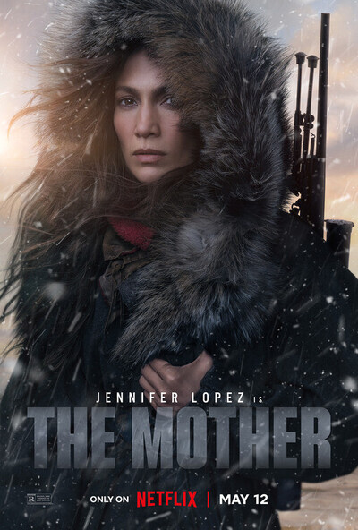 Official theatrical poster for  Netflix's new movie "The Mother" featuring star Jennifer Lopez.