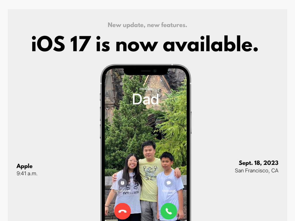 Apple's newest software update, iOS 17, includes new features such as contact posters. 