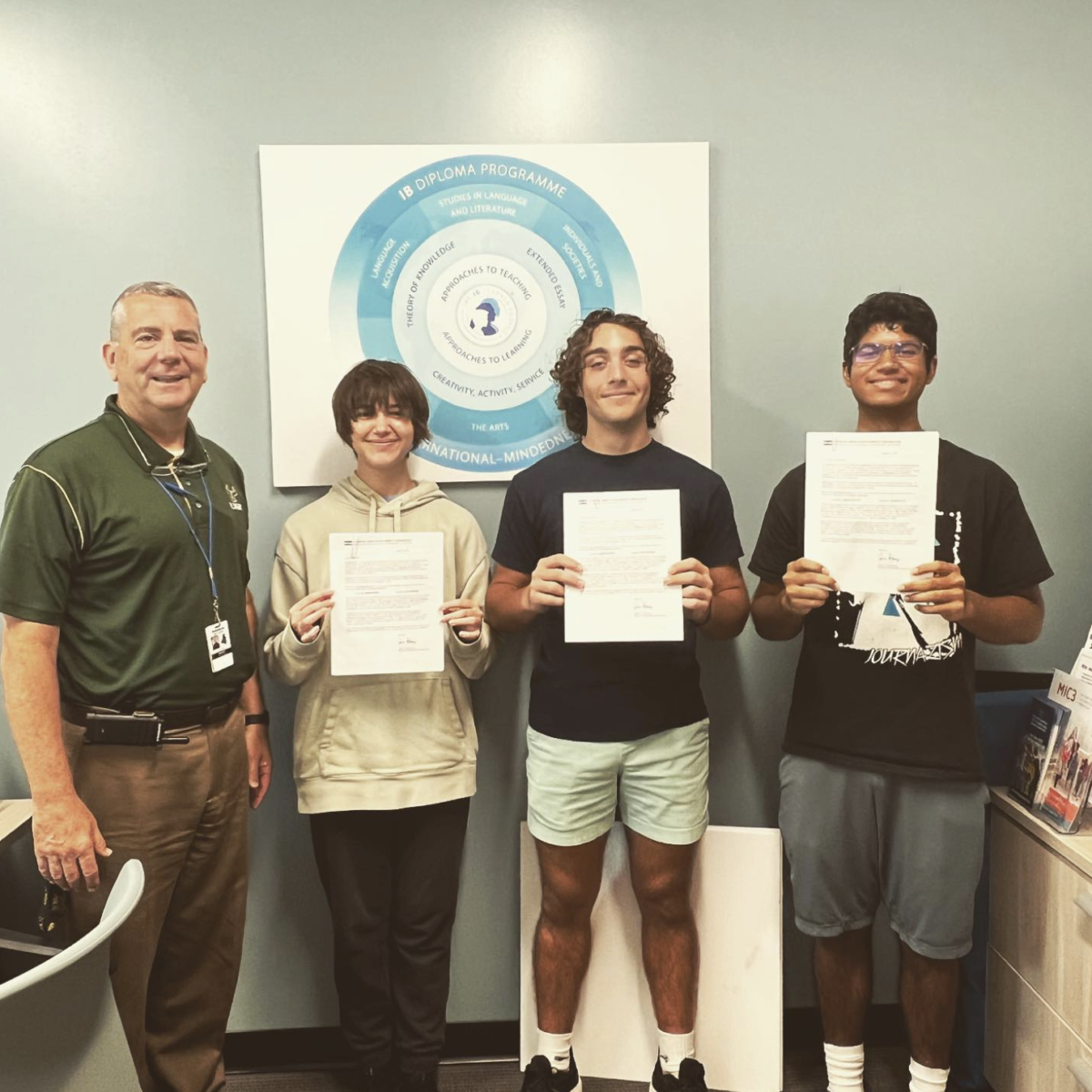 (From left to right) Ro Diaz, Christian Noriega and Vikram Sambasivan, Robinson High Schools class of 2024 National Merit Semifinalists.