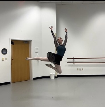 Annabelle Bulger (25) practicing her jumps for her part in the Nutcracker.

Photo courtesy of Annabelle Bulger.