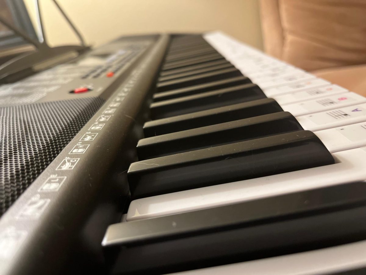 A keyboard, an instrument often used to outline songs.