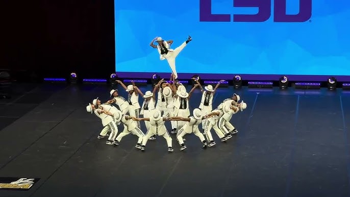 A video still from the LSU Dance Teams first-place hip hop routine.