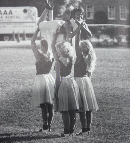 The 1990 Robinson Starlets performing a 1950s dance routine. 
