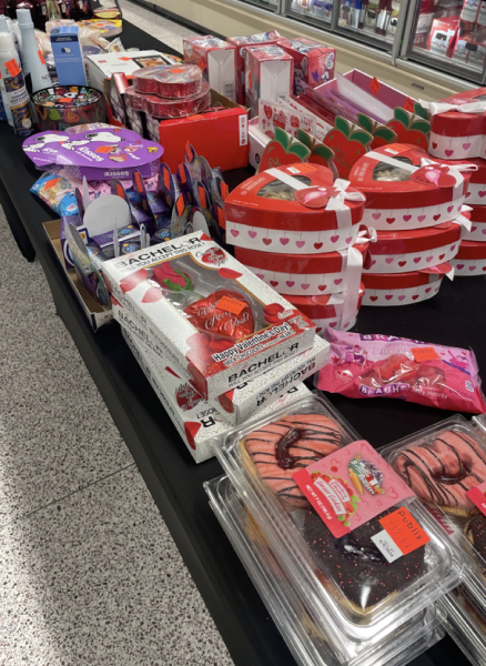 Popular Valentines day merchandise in the clearance section on Feb. 15.