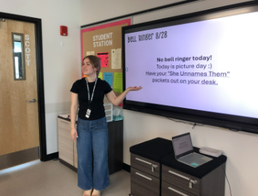 Mrs. Scott in her classroom.