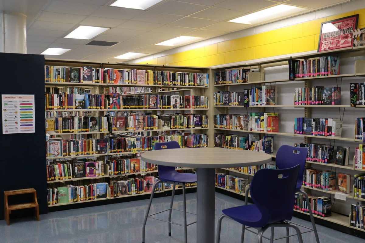 The Robinson media center with its new organization structure and vivid yellow stripe. 