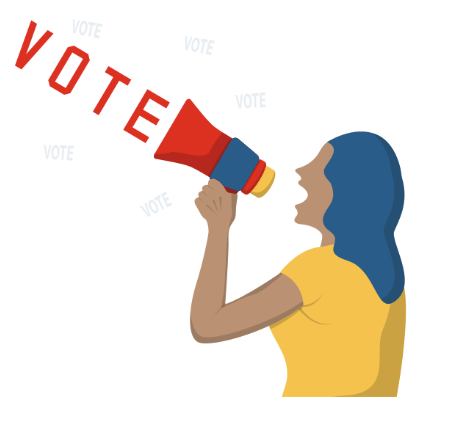 Voting graphic made on canva.