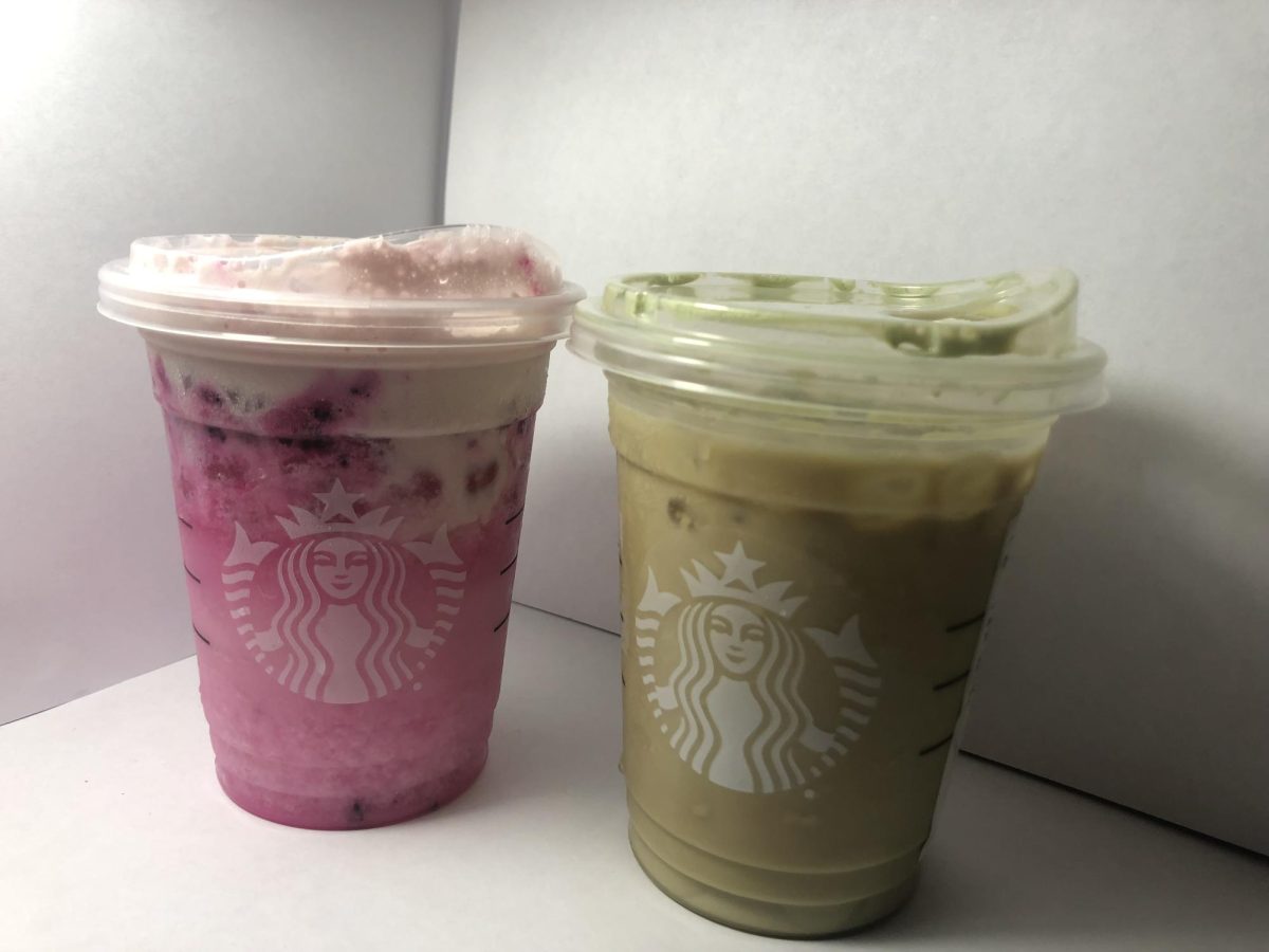 Glinda’s pink potion and Elphaba’s cold brew