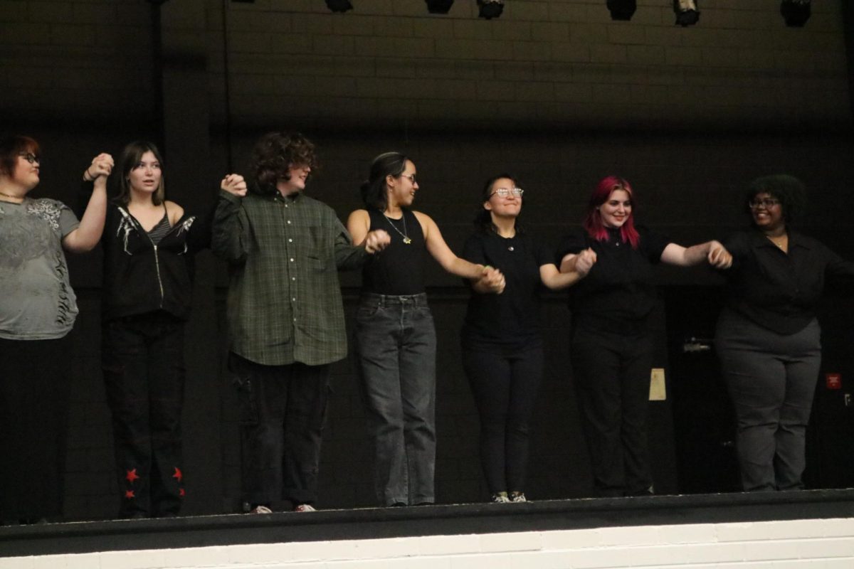 Troupe 2660 takes a bow after a preview of their competition pieces.