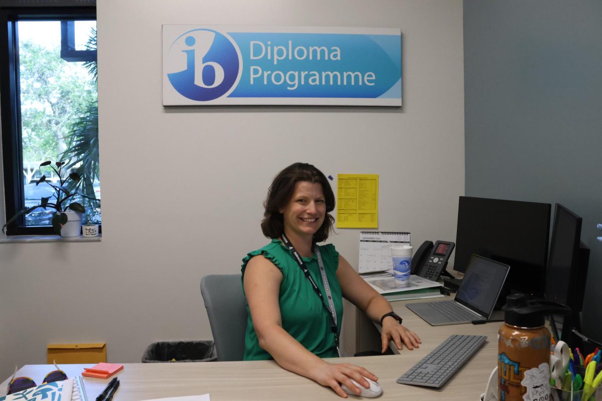 Mrs. Quinn working in her office