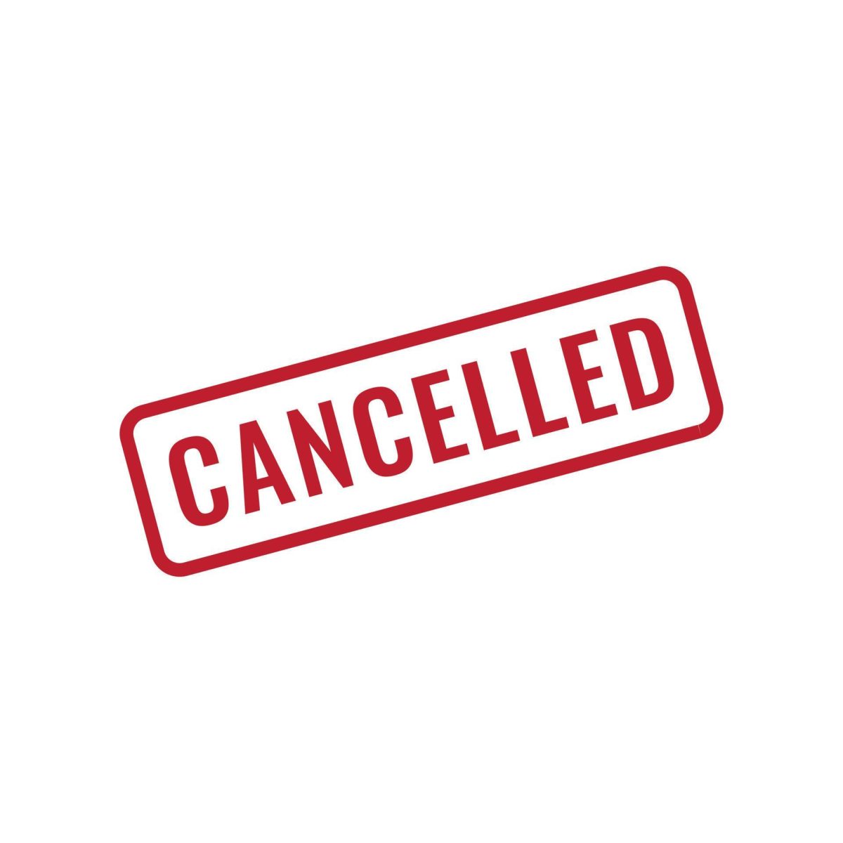 Digital image of the word "cancelled."