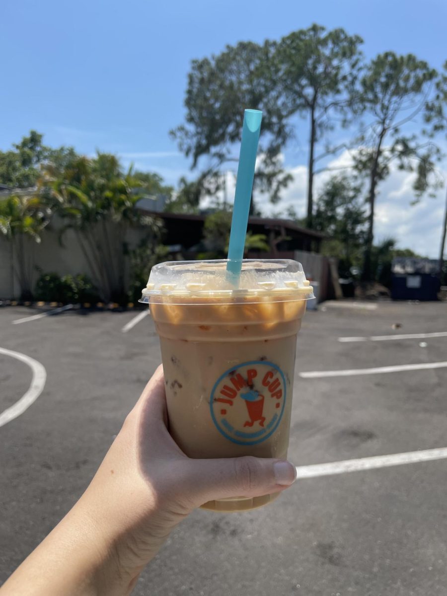 A latte from the new Jump Cup location on Gandy.