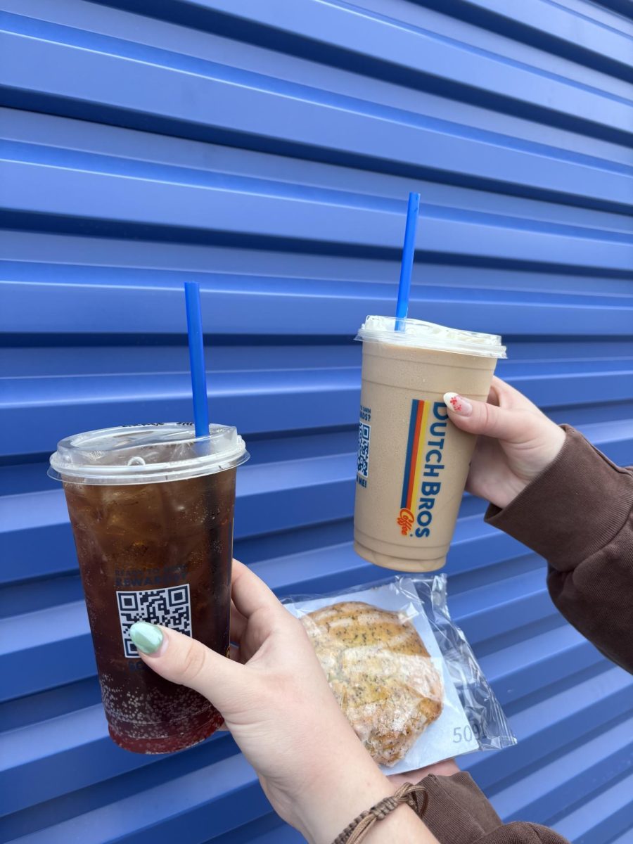 Photo of refresher drink and coffee from new Dutch Bros location in Tampa.