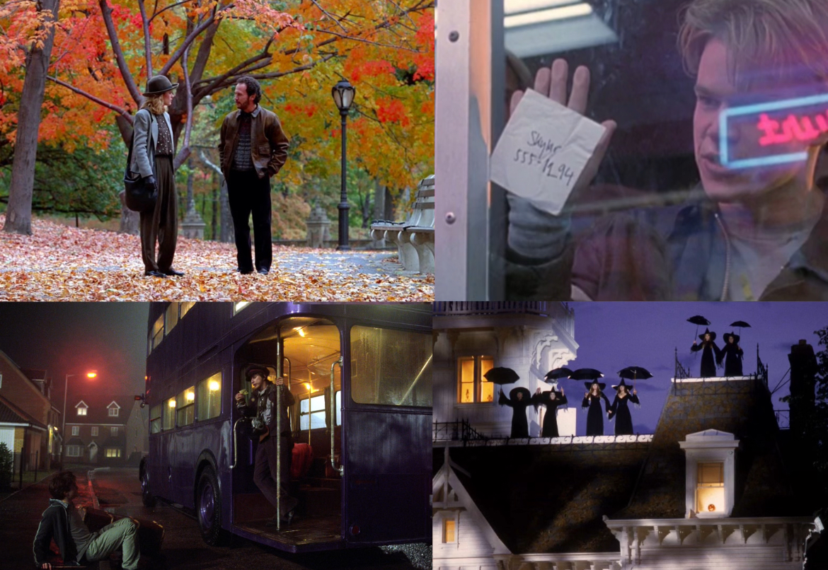 From left to right, When Harry Met Sally, Good Will Hunting, Harry Potter and The Prisoner of Azkaban, and Practical Magic