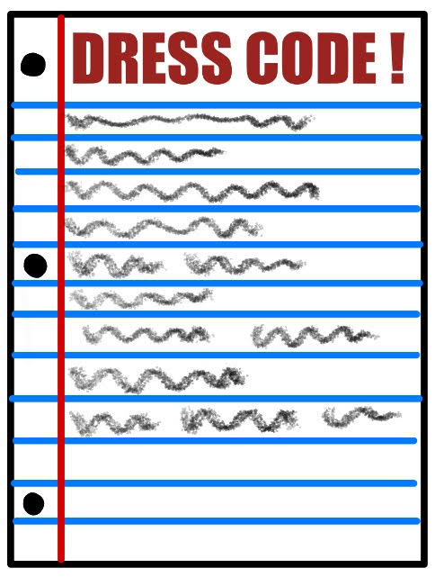 Graphic of dress code guidelines.