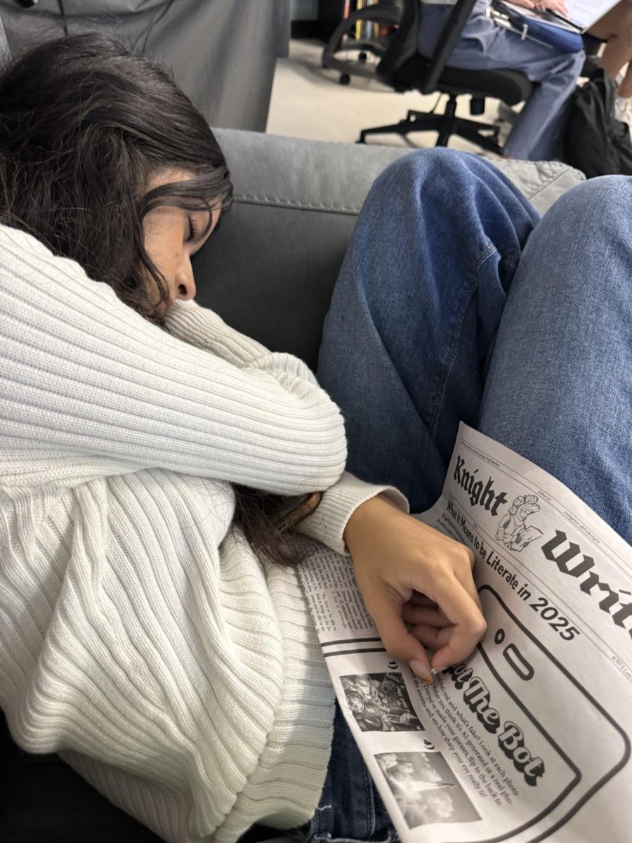 Tori Rodriguez ('26) asleep in class.